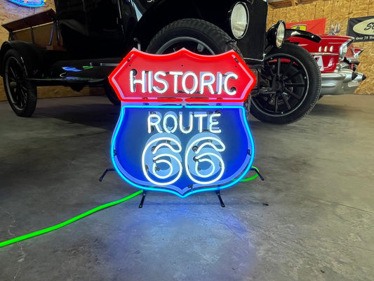 Route 66 Neon Sign Sheild