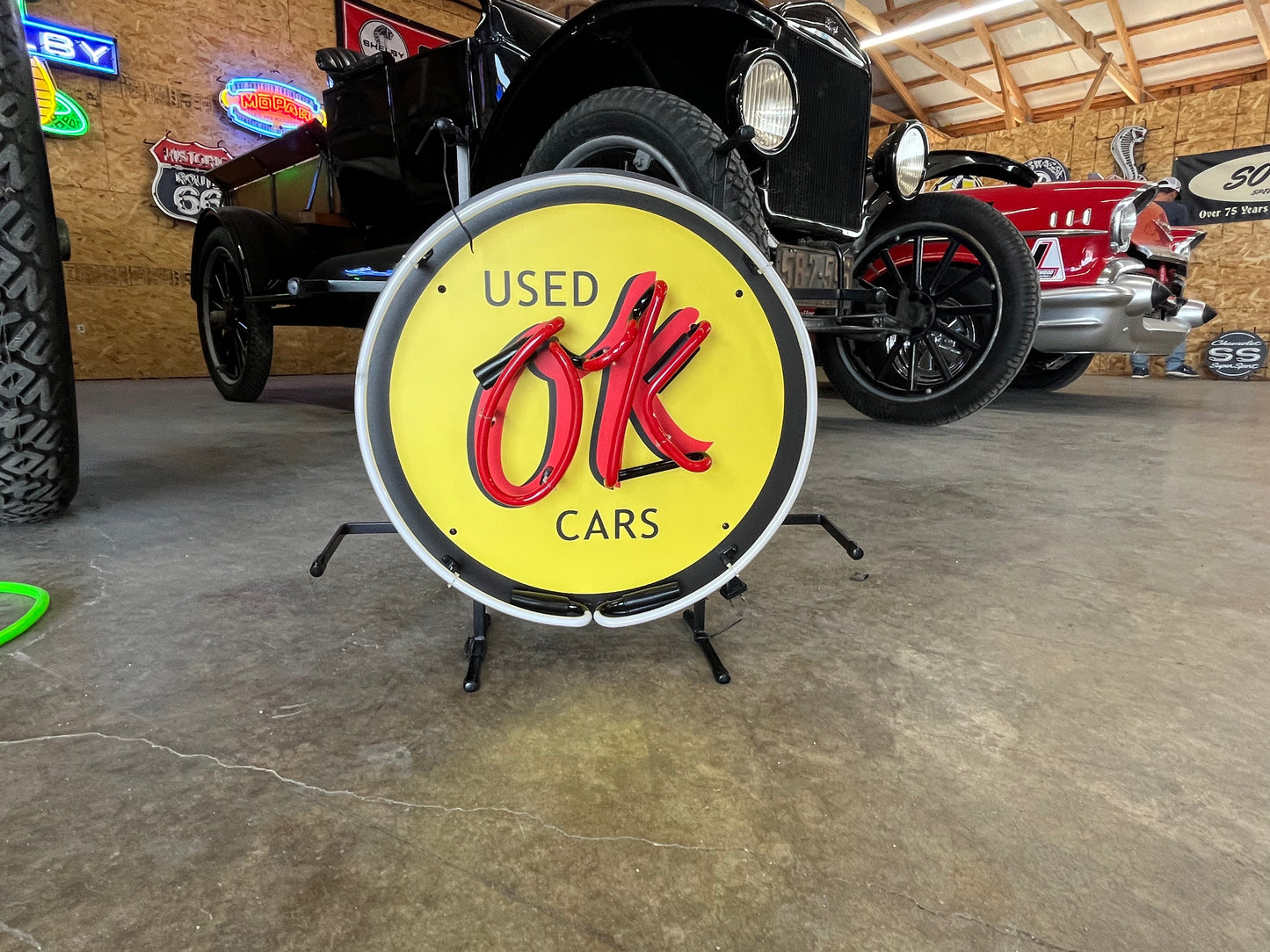 OK used car neon sign