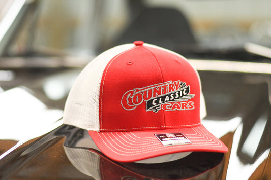 Country Classic Car Richardson hat/ Red & White